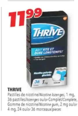 Familiprix THRIVE Nicotine lozenges, 1 mg, 36 lozenges or Complete, Nicotine gum, 2 mg or 4 mg, 24 or 36 pieces offer