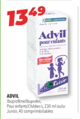 Familiprix Children's Advil ages 2-12 ibuprofen oral suspension grape 230ml offer