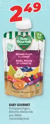 Familiprix Baby Gourmet berries plum & carrot purée 128ml offer