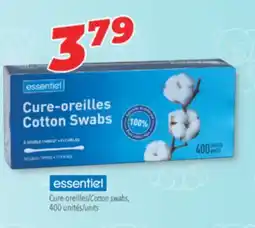 Familiprix ESSENTIEL Cotton swabs, 400 units offer