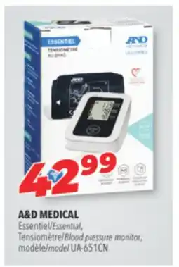 Familiprix A&D MEDICAL Essential, Blood pressure monitor, model UA-651CN offer