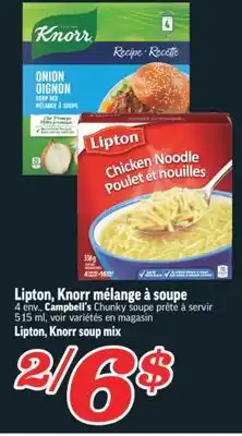 Marché Richelieu Lipton, Knorr mélange à soupe | Lipton, Knorr soup mix offer