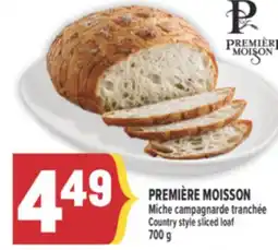 Marché Adonis PREMIÈRE MOISSON MICHE CAMPAGNARDE TRANCHÉE | COUNTRY STYLE SLICED LOAF offer