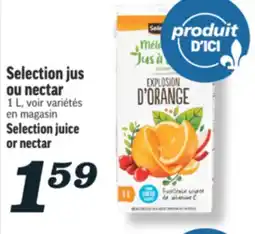 Marché Richelieu SELECTION JUS OU NECTAR | SELECTION JUICE OR NECTAR offer