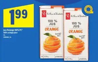 Maxi JUS D'ORANGE 100% PC | 100% orange juice, 1 L offer