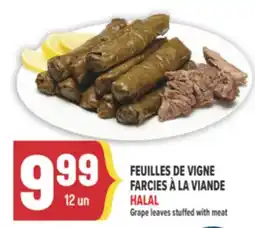 Marché Adonis FEUILLES DE VIGNE FARCIES À LA VIANDE HALAL HALAL | GRAPE LEAVES STUFFED WITH MEAT offer