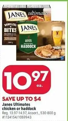 Giant Tiger Janes Ultimates chicken or haddock offer