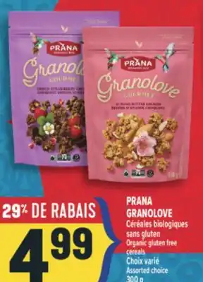 Marché Adonis PRANA GRANOLOVE Céréales biologiques sans gluten | Organic gluten free cereals offer