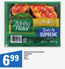 Maxi SAUCISSES FUMÉES JUICY SUPREME ZABIHA HALAL | wieners, 900 g offer