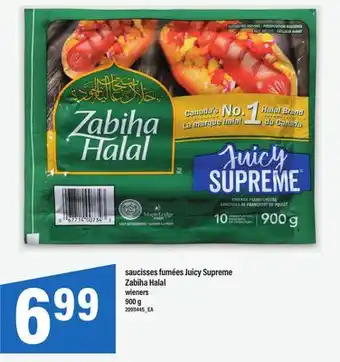 Maxi SAUCISSES FUMÉES JUICY SUPREME ZABIHA HALAL | wieners, 900 g offer