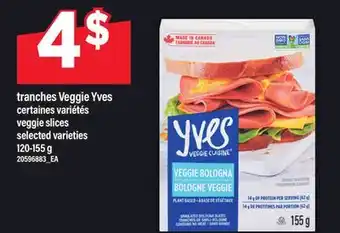 Maxi TRANCHES VEGGIE YVES, 120-155 G offer