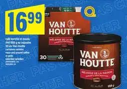 Maxi CAFÉ TORRÉFIÉ ET MOULU CAPSULES VAN HOUTTE | roast and ground coffee or pods 640/908 G, 30 UN offer