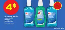 Maxi RINCE-BOUCHE LIFE BRAND | mouthwash, 1 L offer