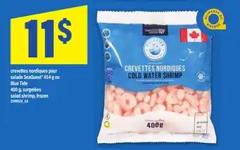 Maxi CREVETTES NORDIQUES POUR SALADE SEAQUEST 454 G OU BLUE TIDE, 400 g | Salad shrimp offer