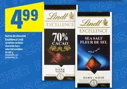 Maxi BARRES DE CHOCOLAT EXCELLENCE LINDT | chocolate bars 50-100 g offer