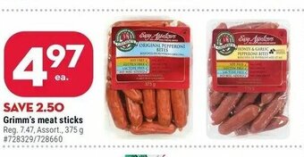 Giant Tiger Grimm's meat sticks offer