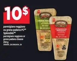 Maxi PARMIGIANO REGGIANO OU GRANA PADANO PC SPLENDIDO | Parmigiano reggiano or grana padano cheese, 250 g offer