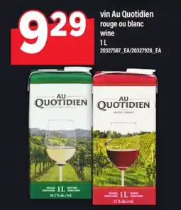 Maxi vin Au Quotidien rouge ou blanc | wine, 1 L offer