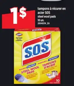 Maxi TAMPONS À RÉCURER EN ACIER SOS | steel wool pads, 10 un offer