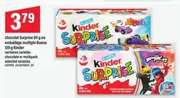 Maxi CHOCOLAT SURPRISE EMBALLAGE MULTIPLE BUENO KINDER |chocolate or multipack60 G, 129G offer