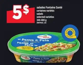 Maxi SALADES FONTAINE SANTÉ | salads, 340-400 g offer