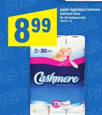 Maxi PAPIER HYGIÉNIQUE CASHMERE | BATHROOM TISSUE, 15=30 ROULEAUX/ROLLS offer