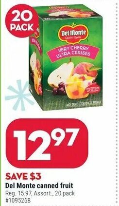 Giant Tiger Del Monte canned fruit offer