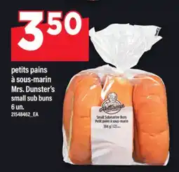 Maxi PETITS PAINS À SOUS-MARIN MRS. DUNSTER'S | small sub buns, 6 un offer