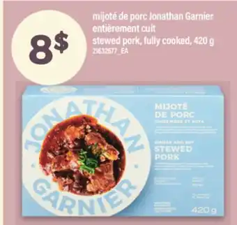 Maxi MIJOTÉ DE PORC JONATHAN GARNIER ENTIÈREMENT CUIT | stewed pork, fully cooked, 420 g offer