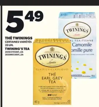 Provigo THÉ TWININGS, 20 UN offer