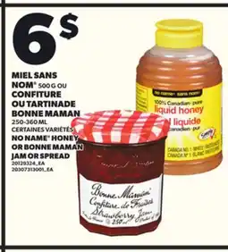 Provigo MIEL SANS NOM , 500 G OU CONFITURE OU TARTINADE BONNE MAMAN, 250-360 ML offer