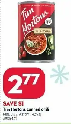 Giant Tiger Tim Hortons canned chili offer