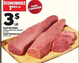 Provigo FILET DE PORC EMBALLAGE SOUS-VIDE DE 2, 6,61/KG offer