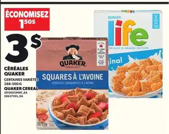 Provigo CÉRÉALES QUAKER, 288-500 G offer