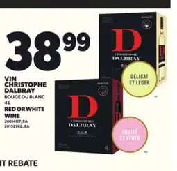 Provigo VIN CHRISTOPHE DALBRAY, 4 L offer