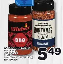 Marches Tradition ST-HUBERT (165 à 205 g) OR MONTANA'S (170 ou 180 g) SEASONING offer