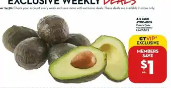 Giant Tiger 4-5 Pack Avocados offer