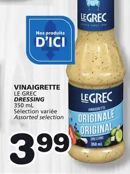 Marches Tradition LE GREC DRESSING offer