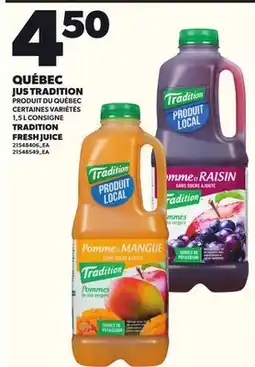 Provigo QUÉBEC JUS TRADITION, 1,5 L CONSIGNE offer