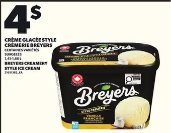 Provigo CRÈME GLACÉE STYLE CRÈMERIE BREYERS, 1,41-1,66 L offer