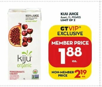 Giant Tiger Kiju Juice offer