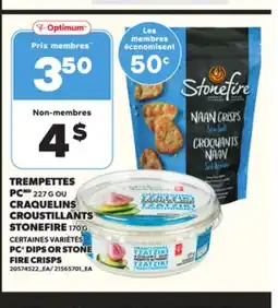 Provigo TREMPETTES PC, 227 G OU CRAQUELINS CROUSTILLANTS STONEFIRE, 170 G offer