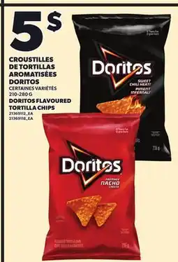 Provigo CROUSTILLES DE TORTILLAS AROMATISÉES DORITOS, 210-280 G offer