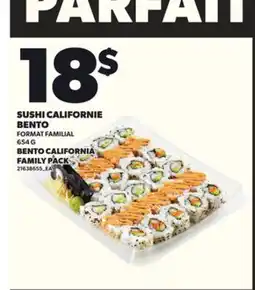 Provigo SUSHI CALIFORNIE BENTO, 654 G offer