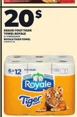 Provigo ESSUIE-TOUT TIGER TOWEL ROYALE, 6=12 ROULEAUX offer