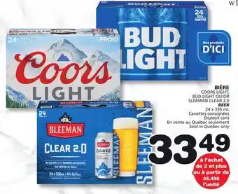 Marches Tradition COORS LIGHT, BUD LIGHT OR SLEEMAN CLEAR 2.0 BEER offer