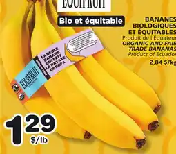 Marches Tradition ORGANIC AND FAIR TRADE BANANAS offer