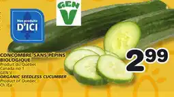 Marches Tradition GEN V ORGANIC SEEDLESS CUCUMBER offer