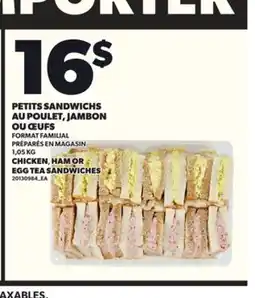 Provigo PETITS SANDWICHS AU POULET, JAMBON OU ŒUFS, 1,05 KG offer