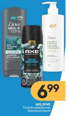 Brunet AXE, DOVE PRODUITS SÉLECTIONNÉS offer